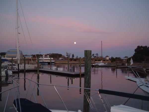 Moon Rise Off The Bow