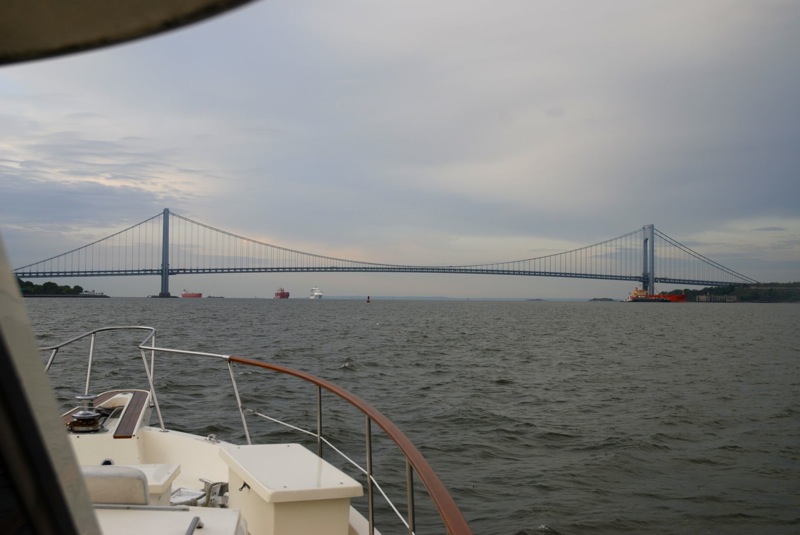 Approaching the Verrazano Bridge bound for Cape May