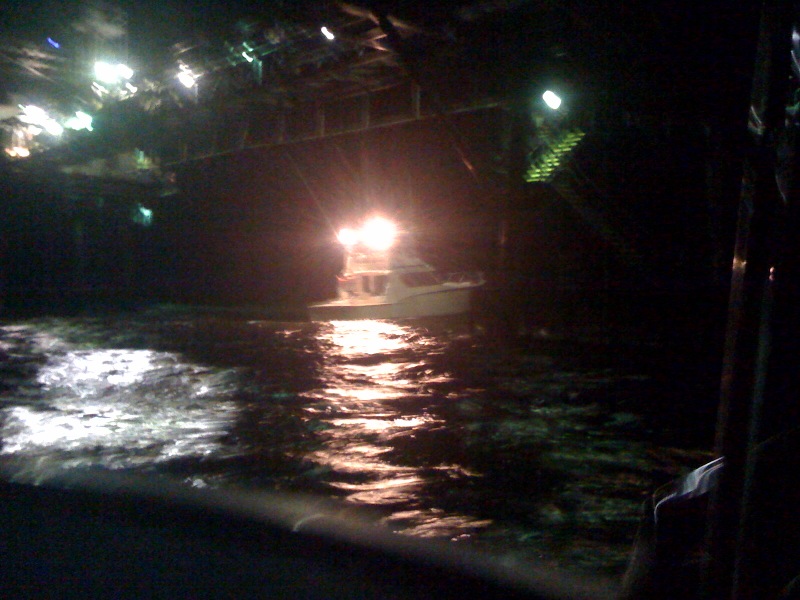 fishing the louisiana oil rigs at night