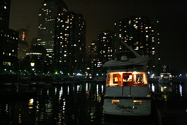 Shaitan at North Cove NYC at night