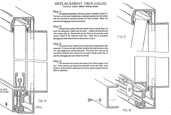 Resource 'Aluminum 2000 Sliding Door Replacement Procedure'