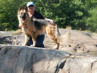 Kathleen & Ginger in Georgian Bay.webp