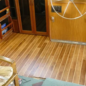 Amtico partially installed at helm