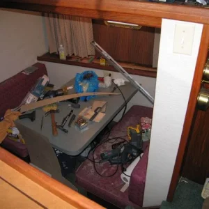 Dinette, before and during remodeling