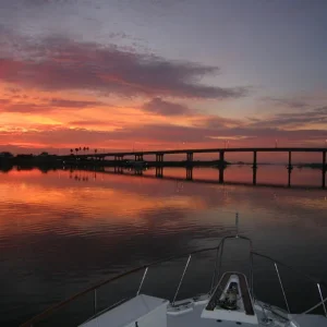 The pulpit, southbound at sunrise