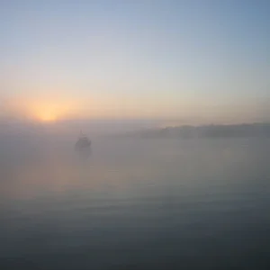 A foggy morning at church Creek, SC