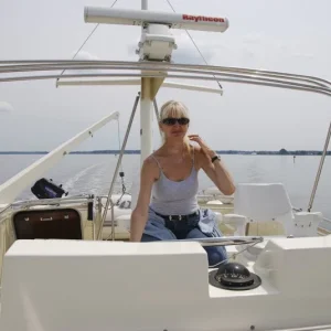 The Admiral at the wheel
