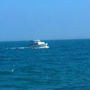 Hatteras 41 approaching Pt. Darlington
