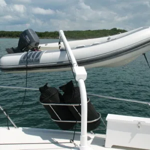 Two part davit.