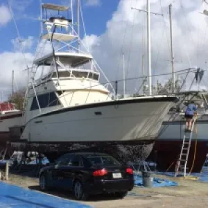 Hauling at Indiantown Marina, Fl 12-15-2015