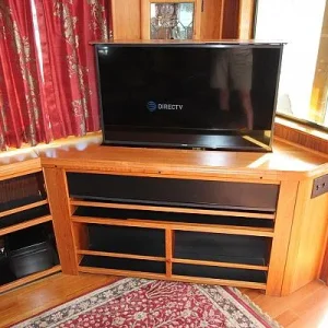 Hidden TV on electric lift