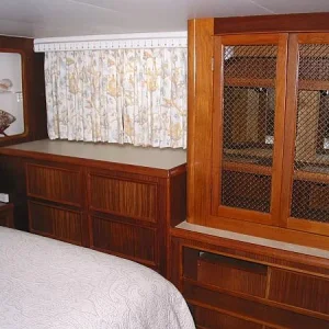 Vanity in master converted to cabinet