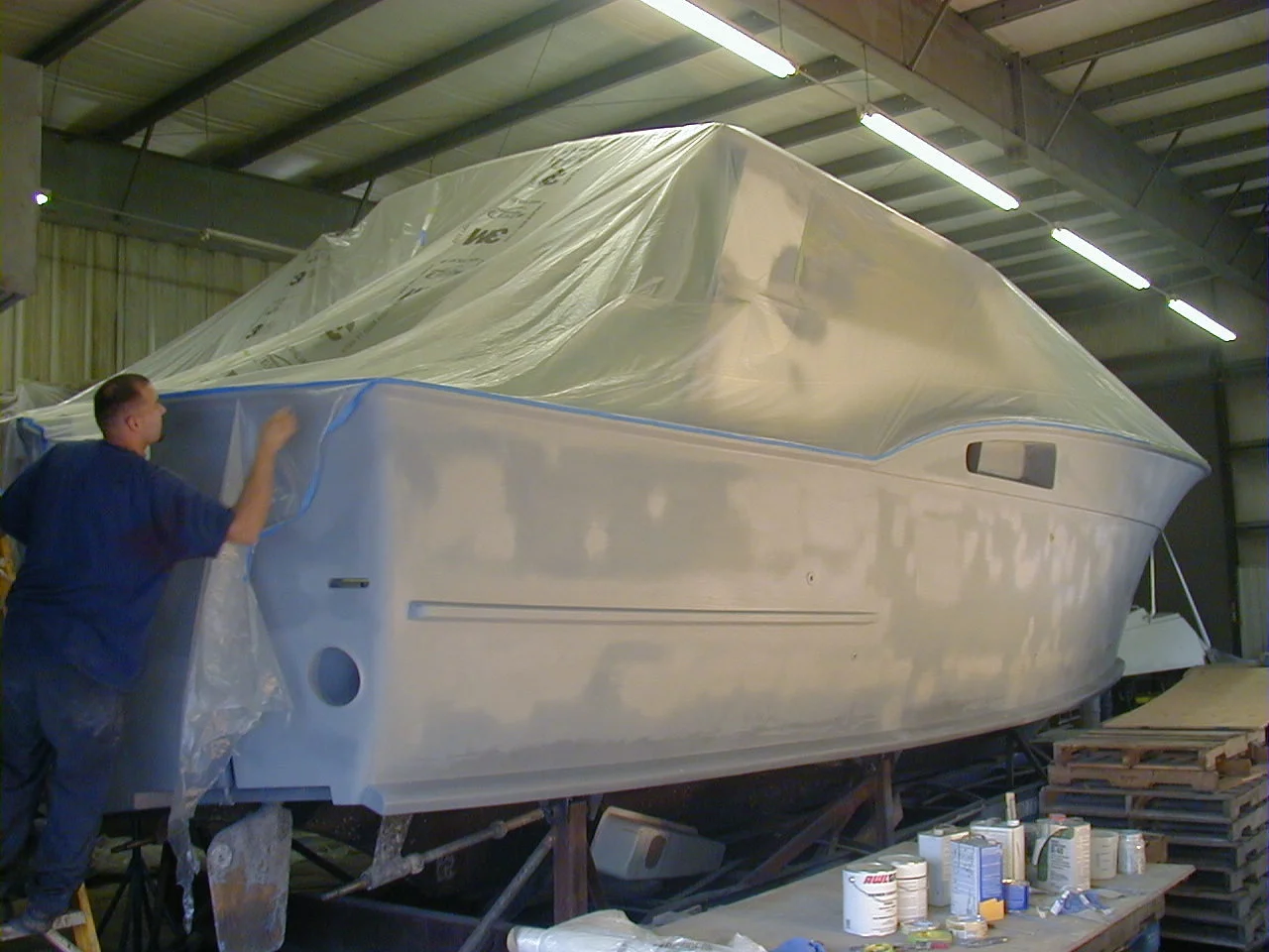 boat hull prep
