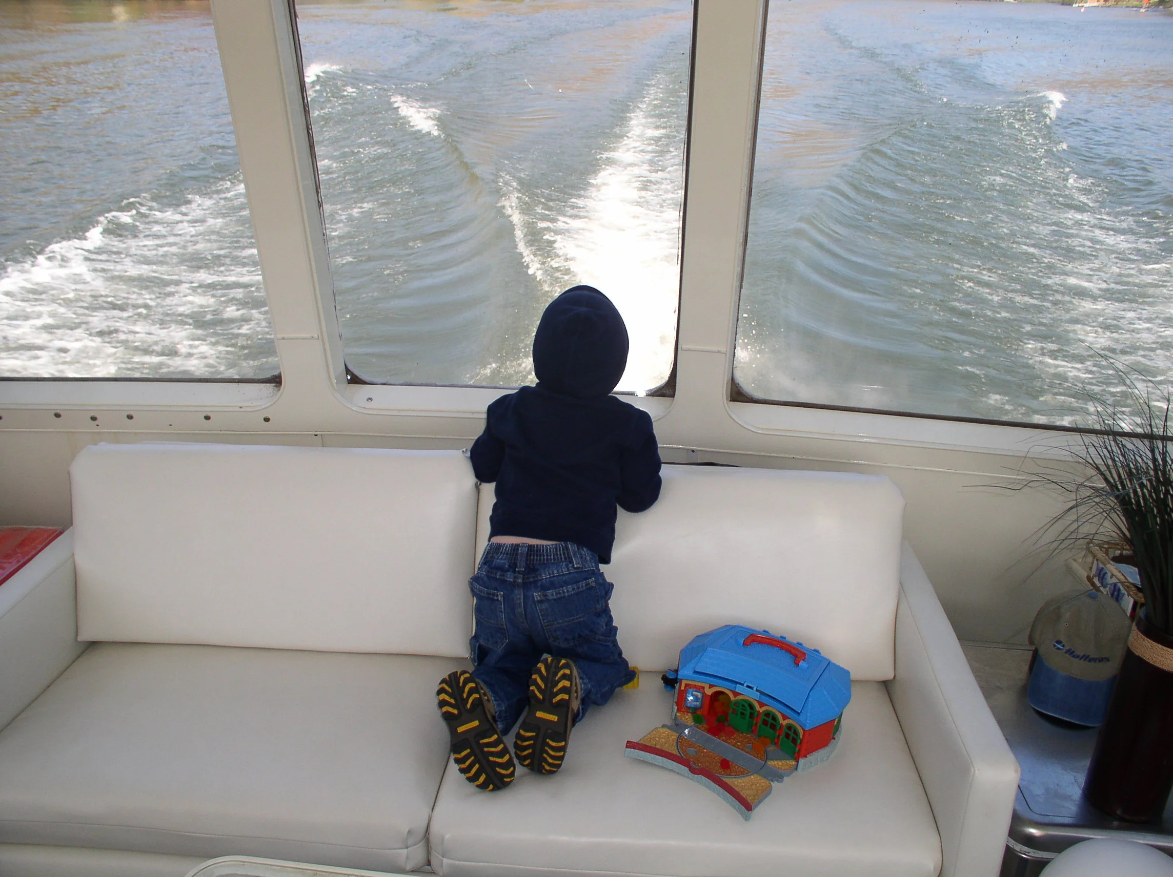 Looking out of &quot;Daddy's big boat&quot;