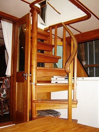 stairs to boat deck