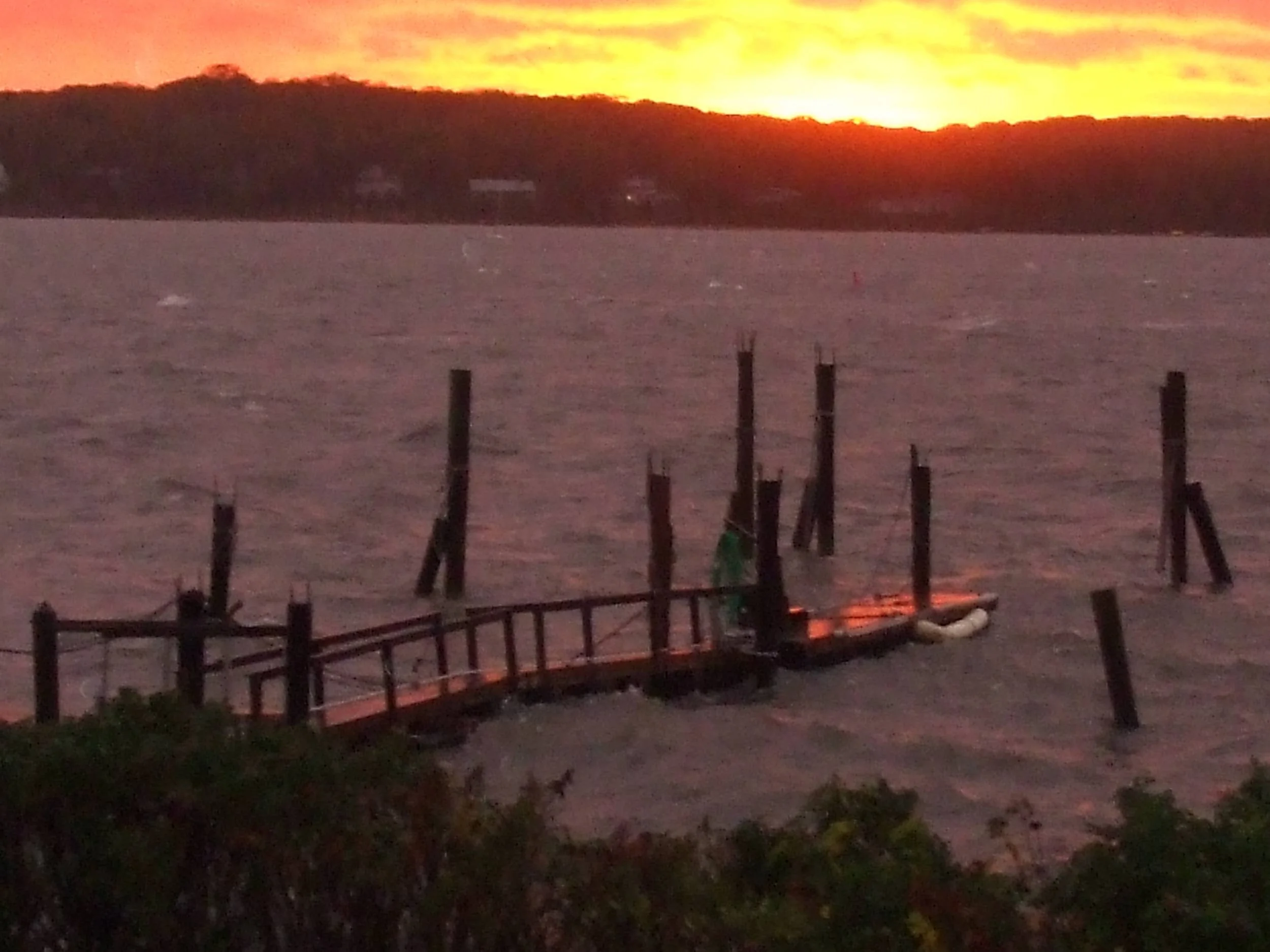Stormy Fall Sunset at Three Mile