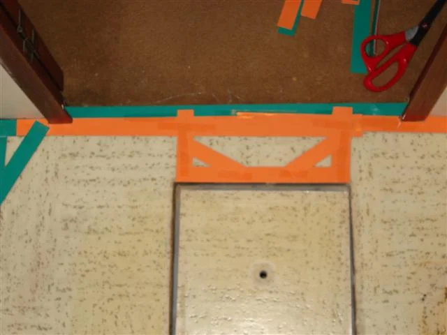 Template showing cutout
