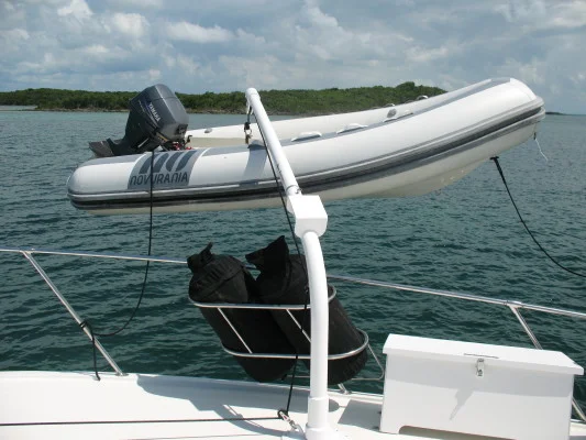 Two part davit.